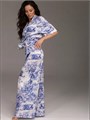 Пижама со штанами шелковая ПижКорРукТигрСин